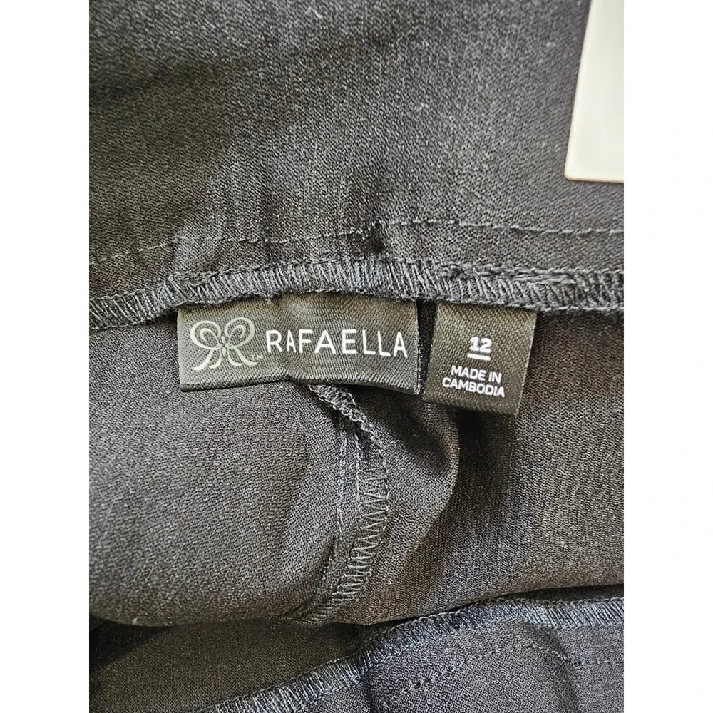 Rafaella Womens Black‎ Stretch Pants Straight Leg Work Trousers RSBFF000 Size 12